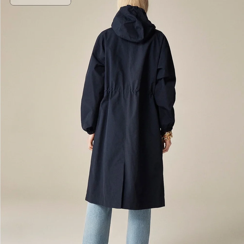 J crew navy blue Perfect raincoat